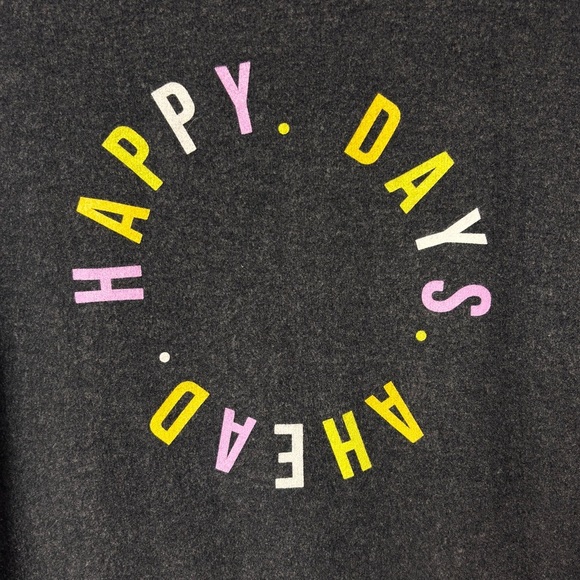 WILDFOX HAPPY DAYS GREY COLORFUL AHEAD WOMEN LONG SLEEVE PULLOVER SIZE XL - Picture 5 of 5